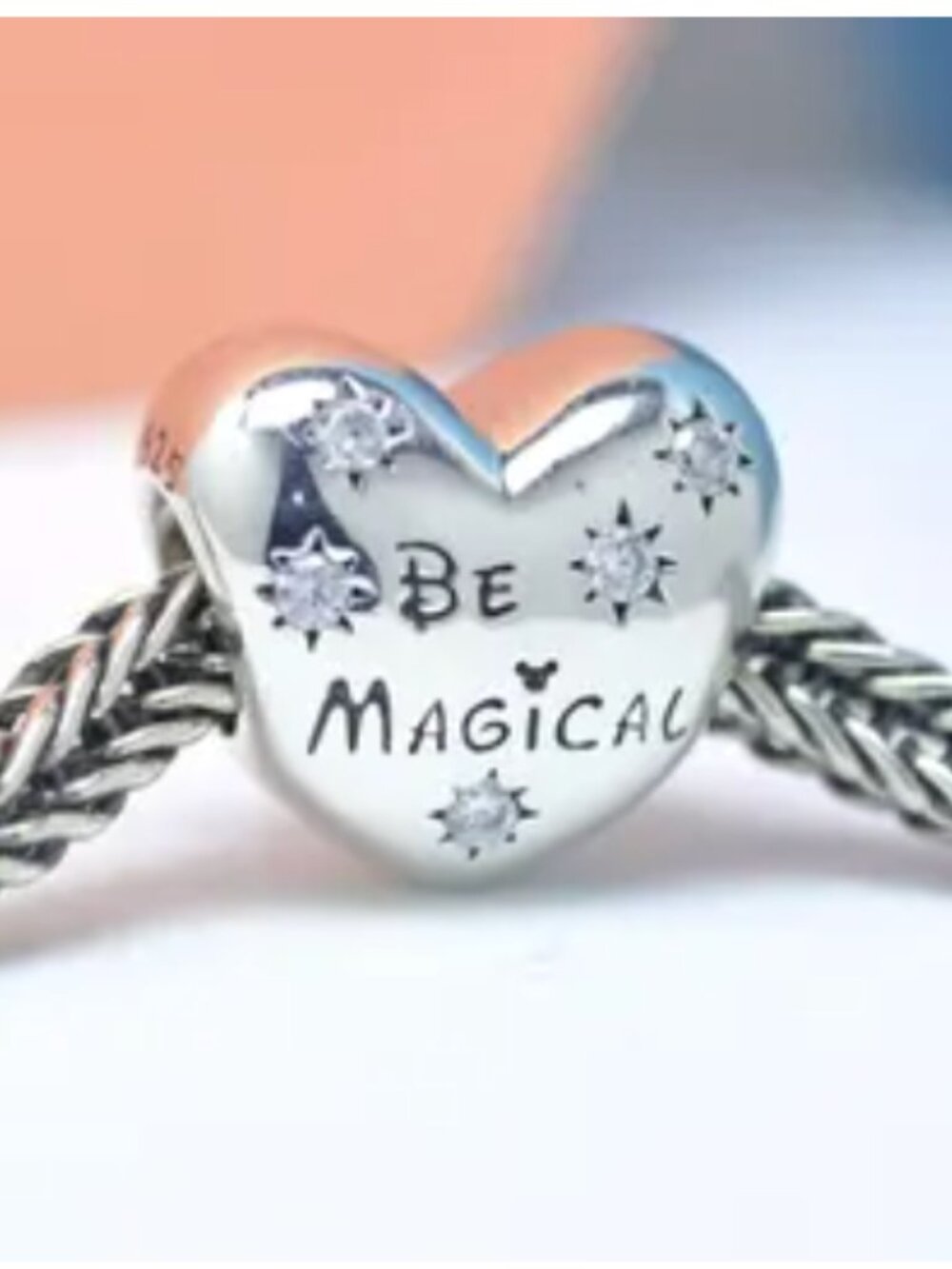 Retired PANDORA Disney Mickey Be Magical Charm 791439CZ Sterling Silver